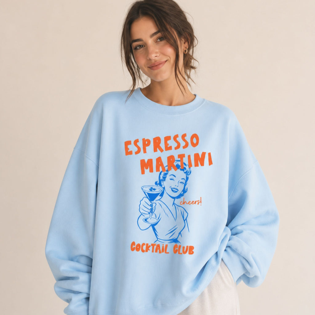 Retro Espresso Martini Crewneck Sweatshirt