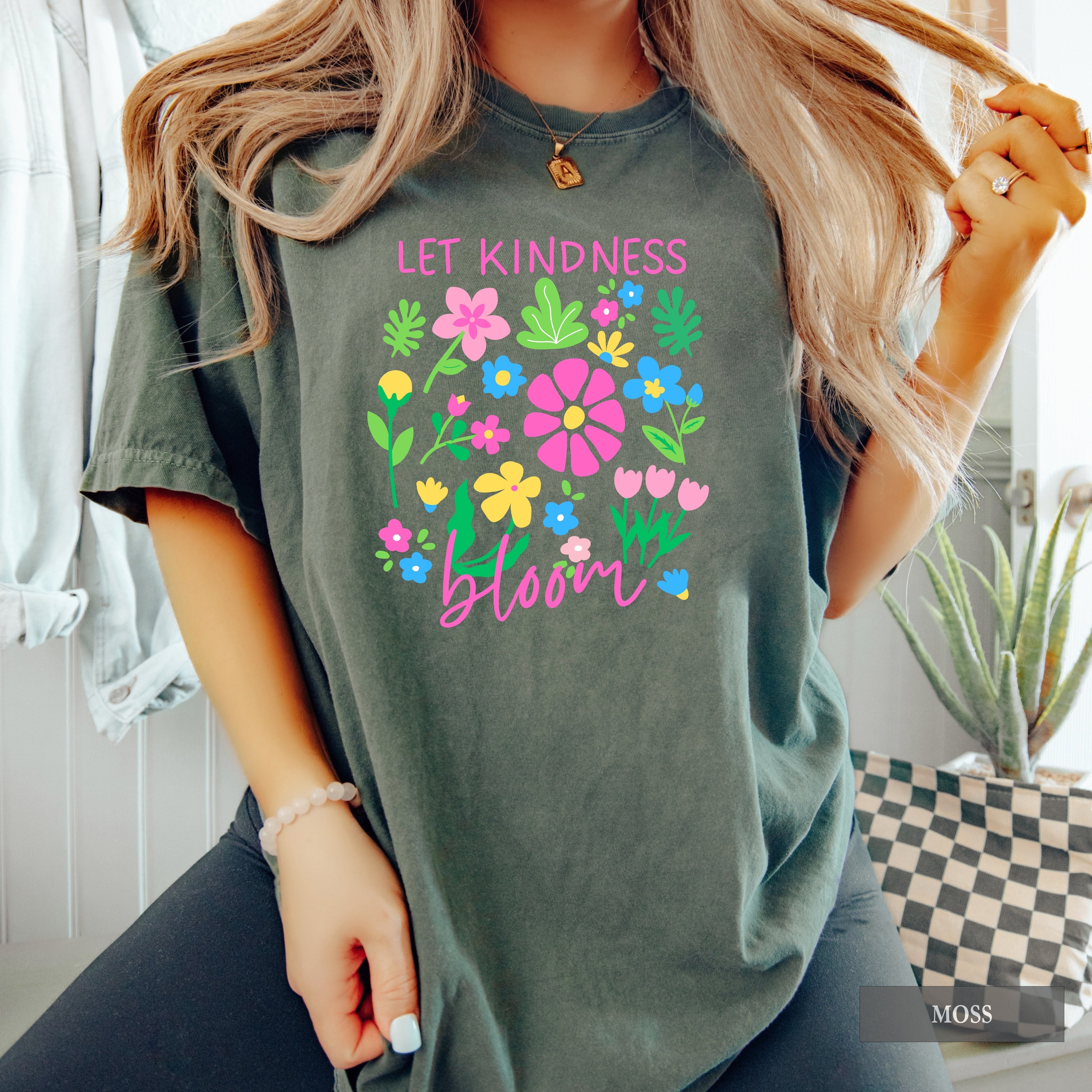 Let Kindness Bloom Floral Comfort Colors® Shirt