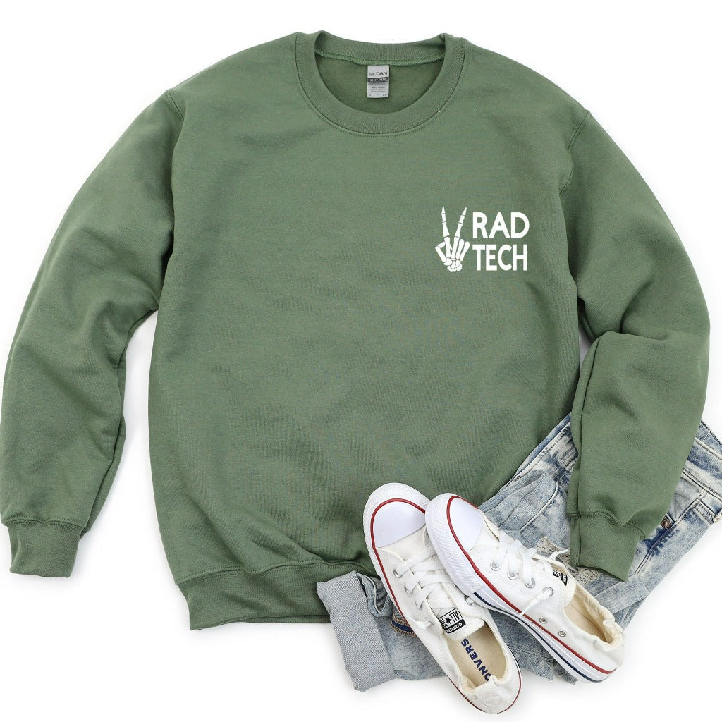 Rad Tech Crewneck Sweatshirt, Rad Tech Week Shirts, Gift for Radiology Technician, Skeleton Hand