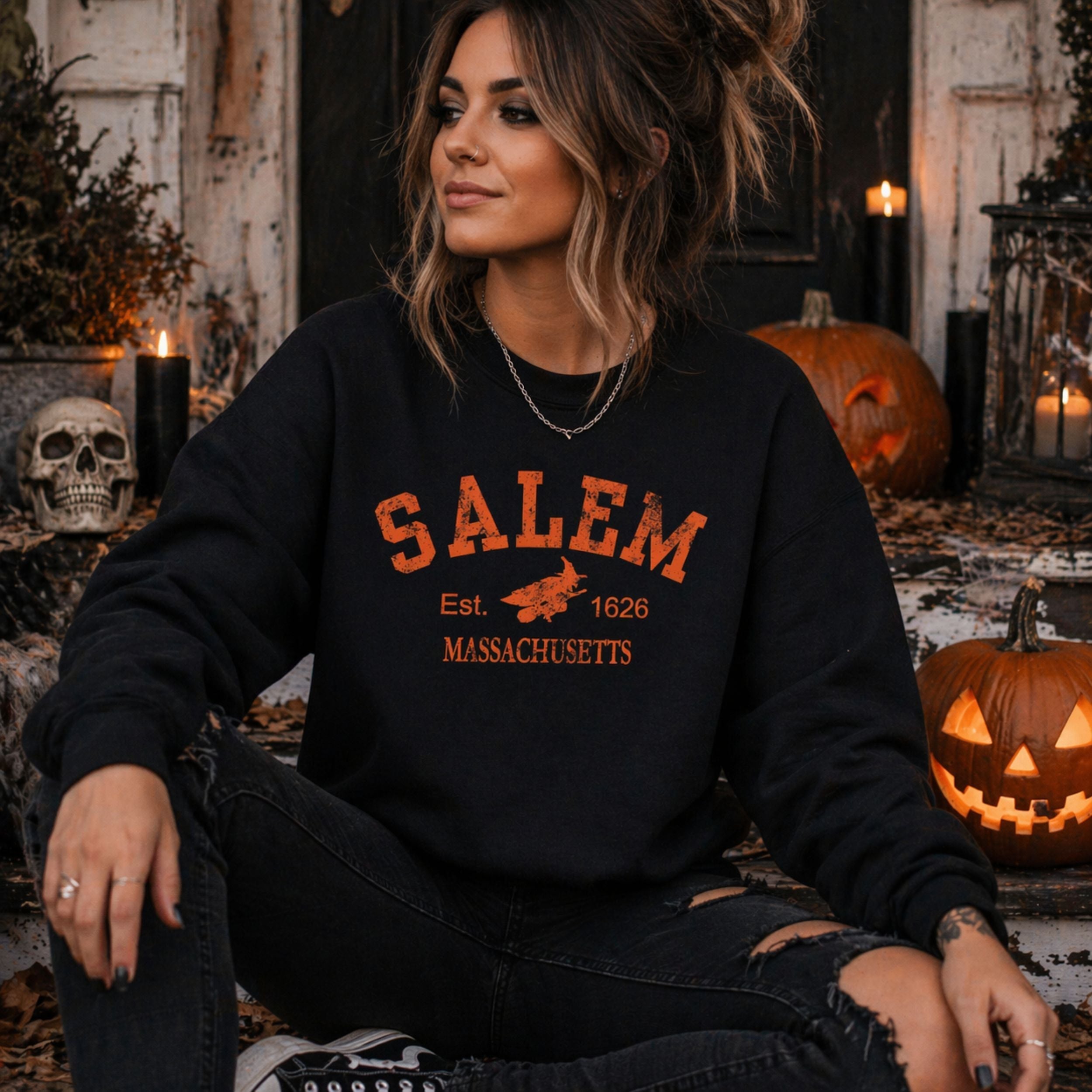Salem Massachusetts Crewneck Sweatshirt