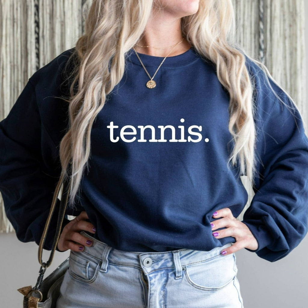 Tennis Crewneck Sweatshirt, Tennis Team Shirts, Gift for Tennis Player, Tennis Fan Sweatshirt